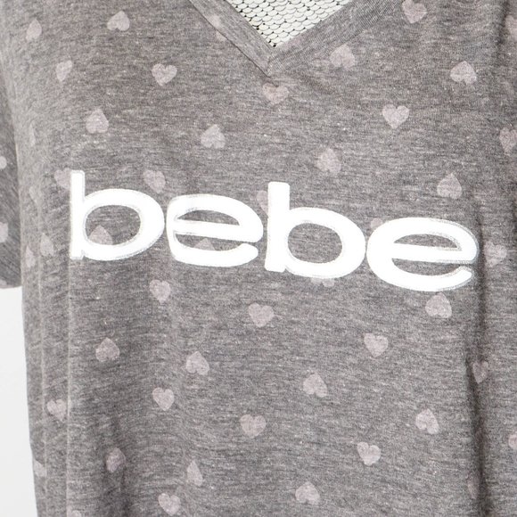 NWT ❤️bebe Heart pattern sleep shirt - 1x - Picture 4 of 6